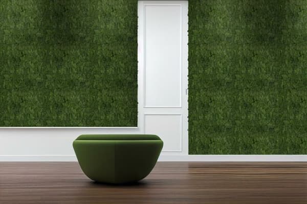 JANGAL - Modular Wall - Akustisk väggpanel - 520 x 520 x 40 mm - Mörkgrön mossa - Naturlig mossa - Växtpanel