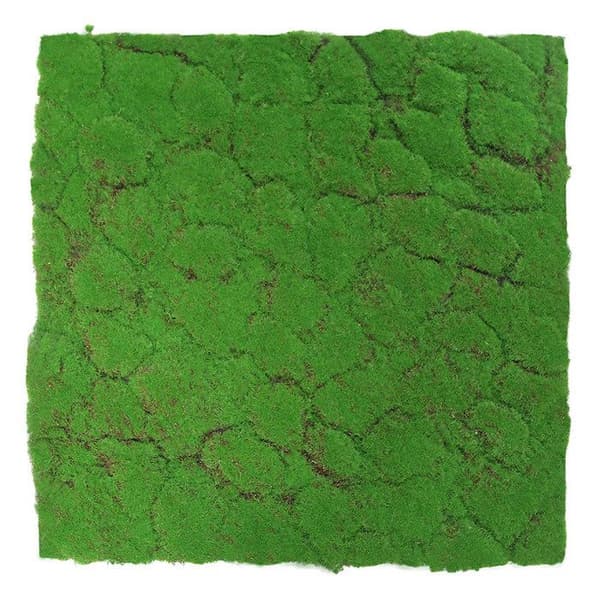 JANGAL - Modular Wall - Akustisk väggpanel - 520 x 520 x 30 mm - Skogsgrön designermossa - Växtpanel