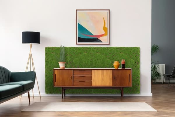 JANGAL - Modular Wall - Akustisk väggpanel - 520 x 520 x 30 mm - Forest Green Moss Ball Design - Plant Panel