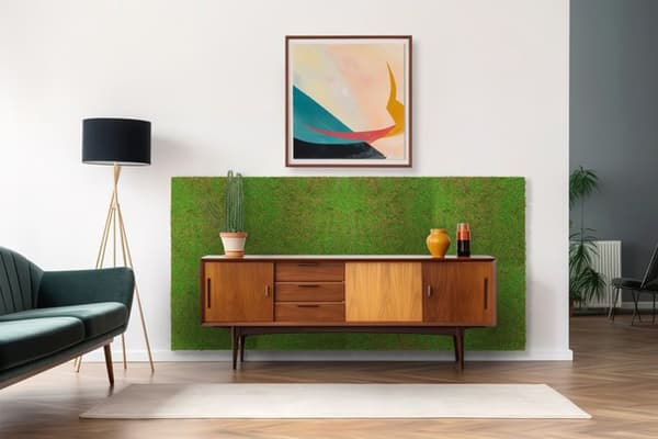JANGAL - Modular Wall - Akustisk väggpanel - 520 x 520 x 50 mm - Ljusgrön kokosnöt - Naturfiber - Växtpanel