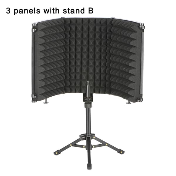 Mikrofonvindskydd, 3-paneler med stativ A, 5-paneler med stativ A,3 panel med stativ B