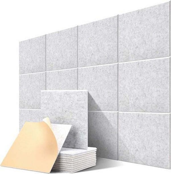OBOSOE 12 Akustikpaneler – Självhäftande ljudabsorberande paneler 30×30cm, Hög Densitet effektiv ljudisolering Ljusgrå OBOSOE 12 Akustikpaneler – Självhäftande ljudabsorberande paneler 30×30cm, Hög Densitet effektiv ljudisolering Ljusgrå