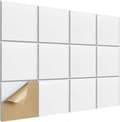 Pikkukuva 1 / 8: OBOSOE akustinen paneeli 12 kpl 30x30cm itseliimautuva äänieristysseinäpaneeli polyesteri