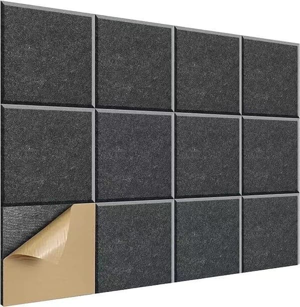 OBOSOE akustinen paneeli 12 kpl 30x30cm itseliimautuva äänieristysseinäpaneeli polyesteri