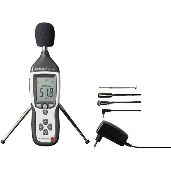 VOLTCRAFT Ljudnivåmätare SL-451 30 - 130 dB 31.5 Hz - 8 kHz USB