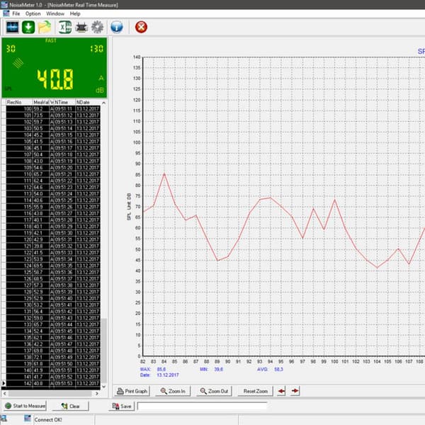 PCE Instruments Ljudnivåmätare PCE-SLM 10 30 - 130 dB 31.5 Hz - 8.5 kHz USB