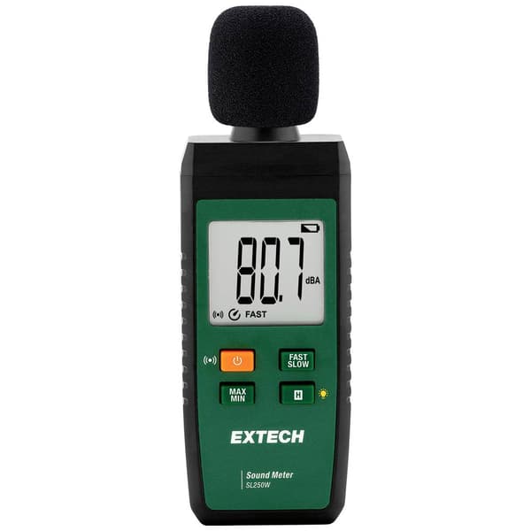 Extech Ljudnivåmätare SL250W 30 - 130 dB 31.5 Hz - 8000 Hz