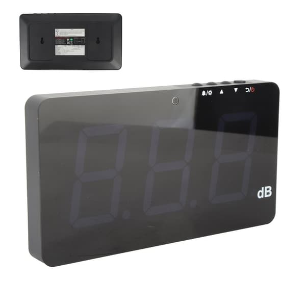 Digitaalinen äänenvoimakkuusmittari, 30-130 dB mittausalue, 9,6" LCD-näyttö, USB-virralla toimiva