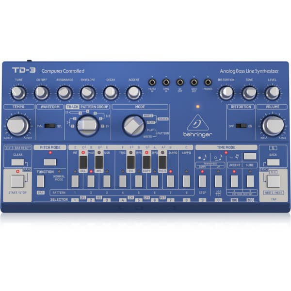 Behringer TD-3-BU -synthesizer, blå