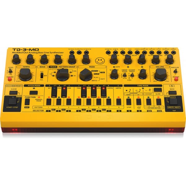 Behringer TD-3-MO-AM -syntetisator, gul