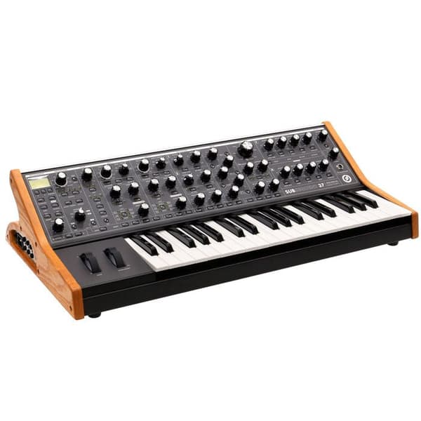 MOOG Subsequent 37 - Paraphonic Analog Synthesizer och MIDI Keyboard 37 halvvägda tangenter, hörlursförstärkare, 256
