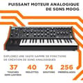 Miniatyrbild 2 av 2: MOOG Subsequent 37 - Paraphonic Analog Synthesizer och MIDI Keyboard 37 halvvägda tangenter, hörlursförstärkare, 256