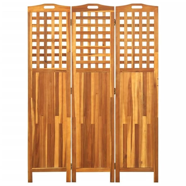 vidaXL Romdeler 3 paneler 121x2x170 cm heltre akasie