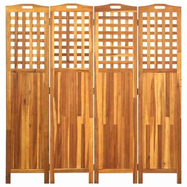 vidaXL Romdeler 4 paneler 161x2x170 cm heltre akasie