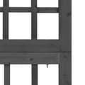 Miniatyrbillede 5 af 6: vidaXL 6-panels rumdeler/espalier 242,5x180 cm massivt grantræ sort