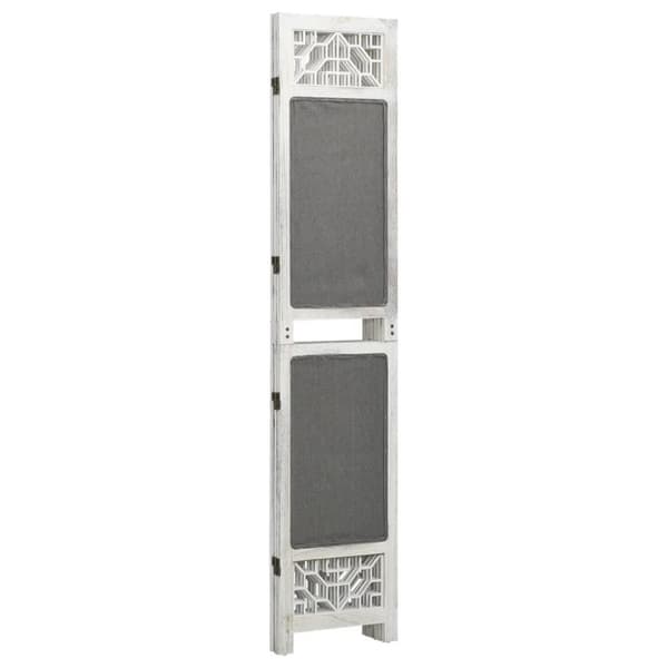 vidaXL 3-panels rumdeler 105x165 cm stof grå