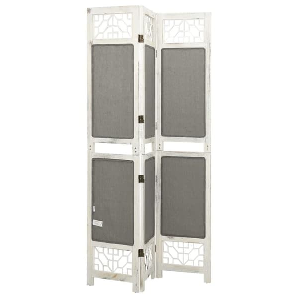 vidaXL 3-panels rumdeler 105x165 cm stof grå