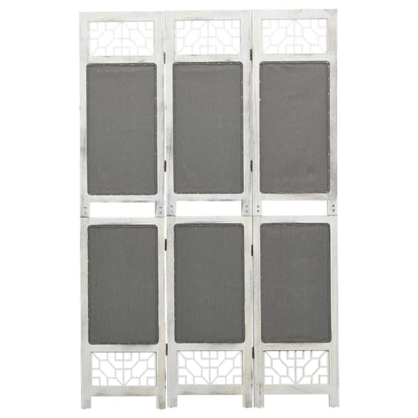 vidaXL 3-panels rumdeler 105x165 cm stof grå