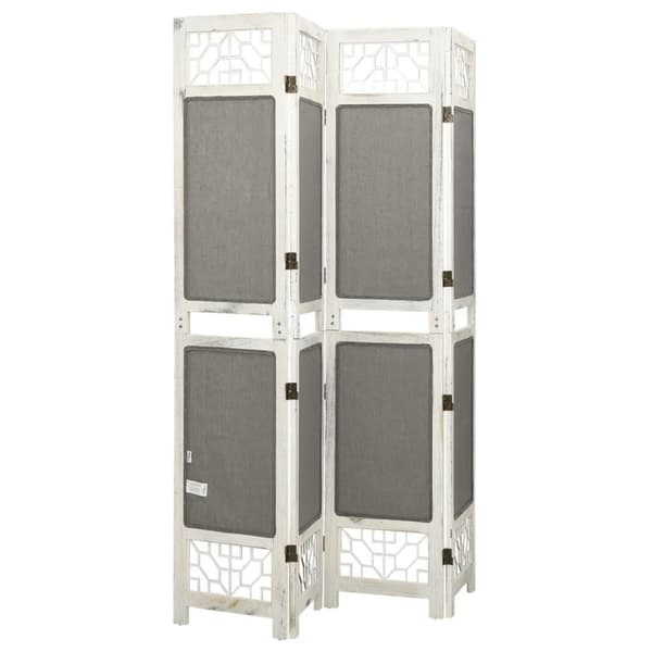 vidaXL 4-panels rumdeler 140x165 cm stof grå