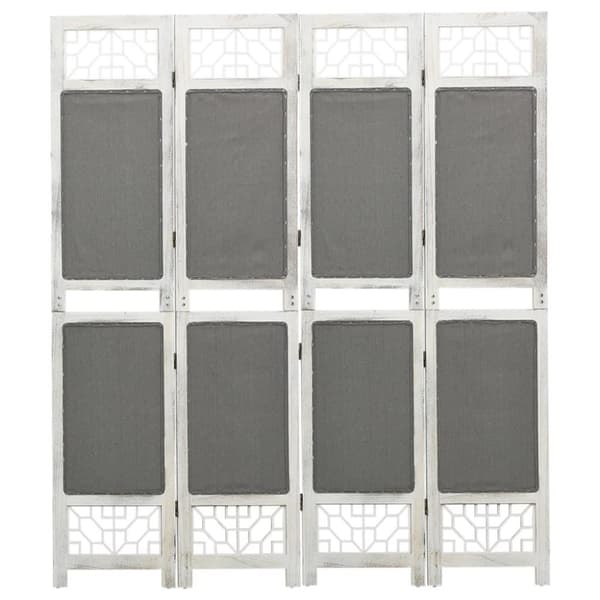 vidaXL 4-panels rumdeler 140x165 cm stof grå