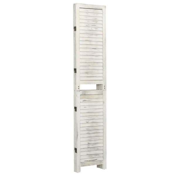 vidaXL Romdeler 3 paneler antikk hvit 105x165 cm tre