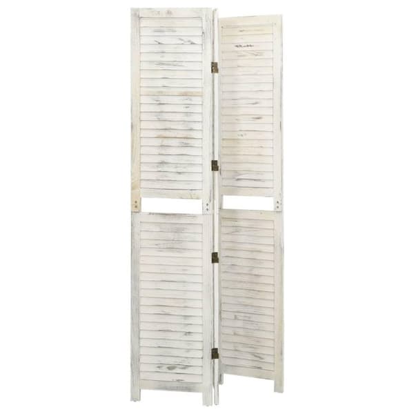 vidaXL Romdeler 3 paneler antikk hvit 105x165 cm tre