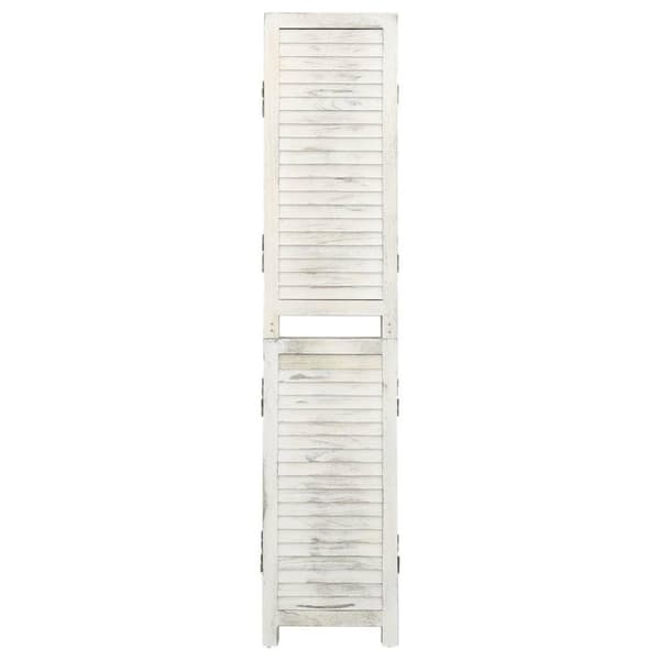 vidaXL Romdeler 3 paneler antikk hvit 105x165 cm tre