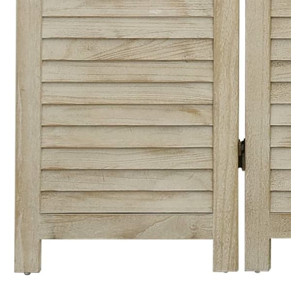 vidaXL 3-panels rumdeler 105x165 cm massivt kejsertræ