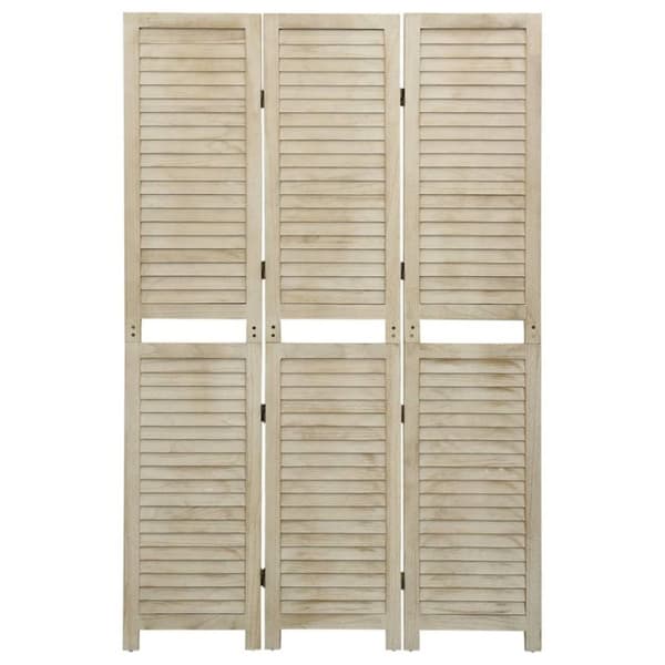 vidaXL 3-panels rumdeler 105x165 cm massivt kejsertræ