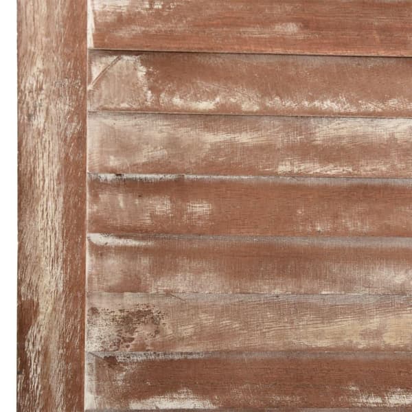 vidaXL Rumsavdelare 6 paneler brun 210x165 cm massivt paulowniaträ