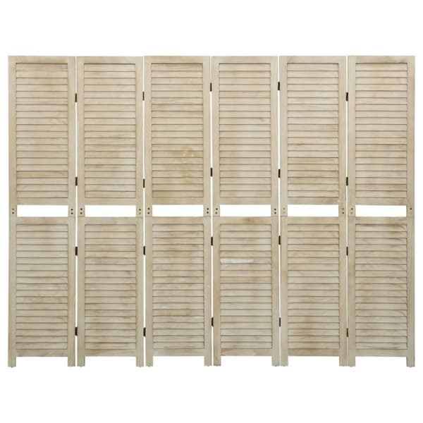 vidaXL Romdeler 6 paneler 210x165 cm heltre keisertre