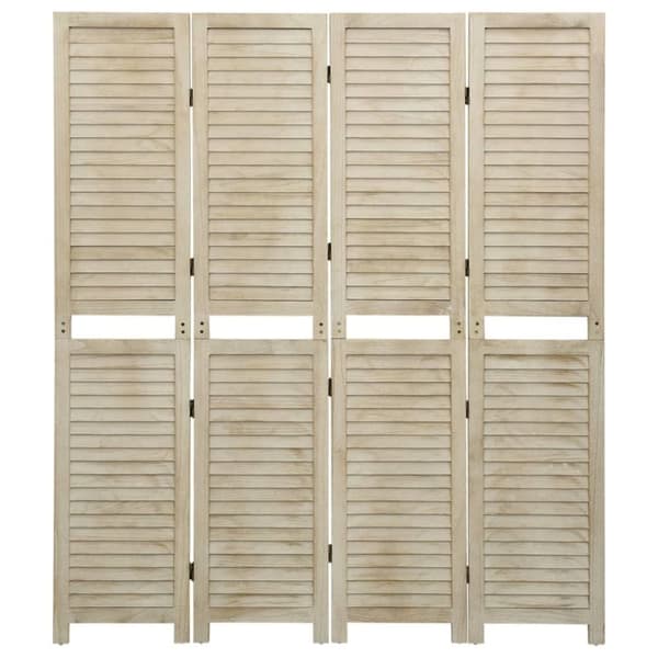 vidaXL Romdeler 4 paneler 140x165 cm heltre keisertre
