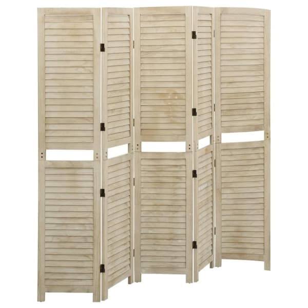 vidaXL Romdeler 5 paneler 175x165 cm heltre keisertre
