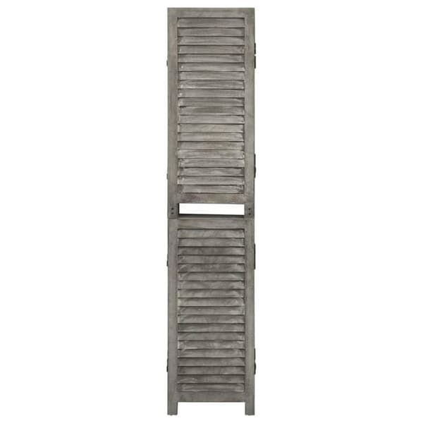 vidaXL Romdeler 3 paneler grå 106,5x166 cm heltre