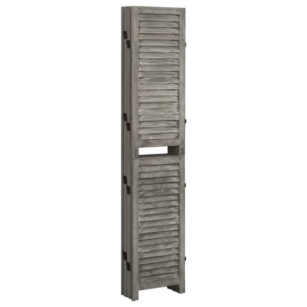 vidaXL Romdeler 5 paneler grå 214x166 cm heltre