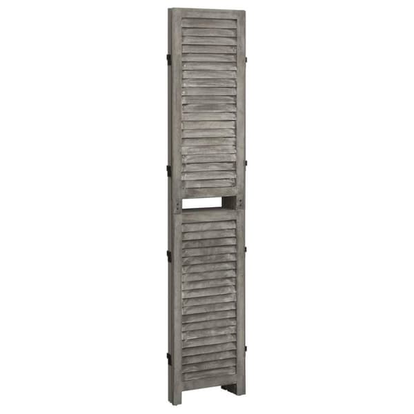 vidaXL 3-panels rumdeler 106,5x166 cm massivt træ grå