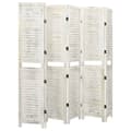Miniatyrbillede 3 af 8: vidaXL 6-panels rumdeler 215x166 cm massivt træ antik hvid