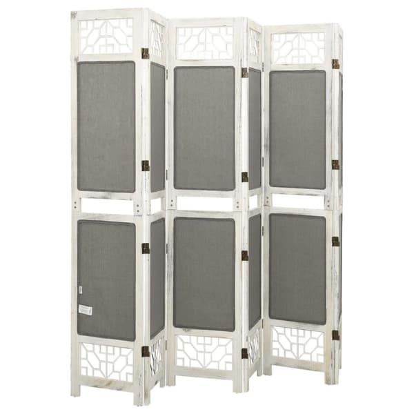 vidaXL 6-panels rumdeler 210x165 cm stof grå