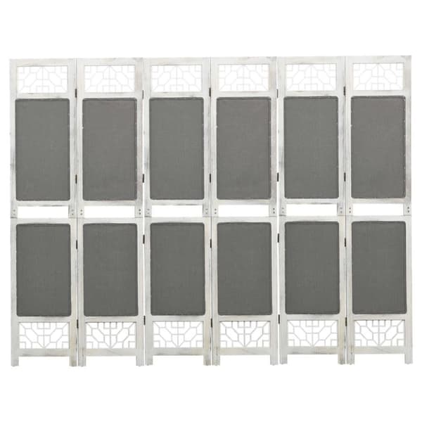 vidaXL 6-panels rumdeler 210x165 cm stof grå