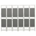 Miniatyrbillede 1 af 8: vidaXL 6-panels rumdeler 210x165 cm stof grå