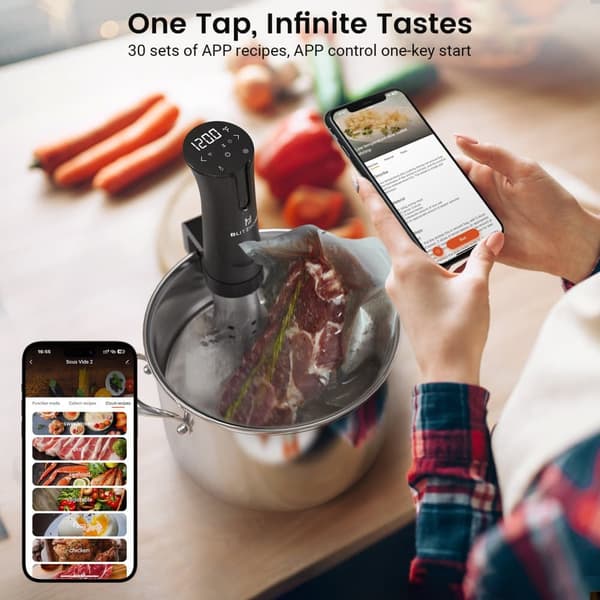 WiFi Sous Vide maskine 1100W præcisionskomfur Immersion Circulator Ultra Quiet