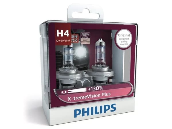 Philips X-tremeVision Plus - H4 - 60/55W - 12V - 2 stk.