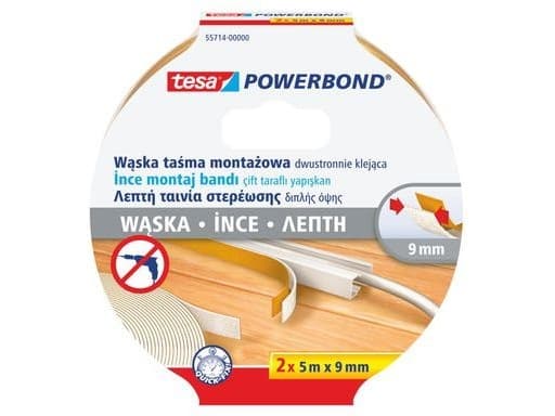 Tesa Powerbond monteringstape for LED-strips 2X 5m x 9mm (H5571400)