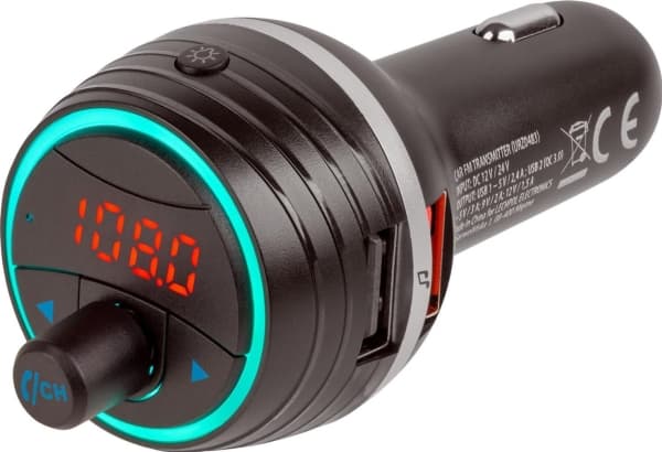 PeiYing FM-sender Bil FM-sender med Bluetooth-funksjon og to USB-porter