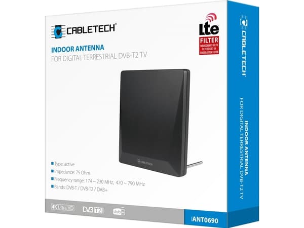 Innendørsantenne for digital bakkenett-TV DVB-T2 Cabletech