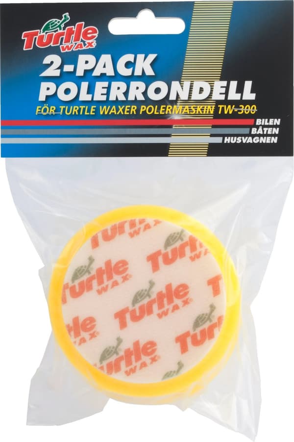 Turtle Wax Polerskiver - Medium - 100mm - Gul - 2 stk.