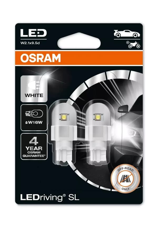 Osram LEDriving SL Hvit - W16W Bilpærer