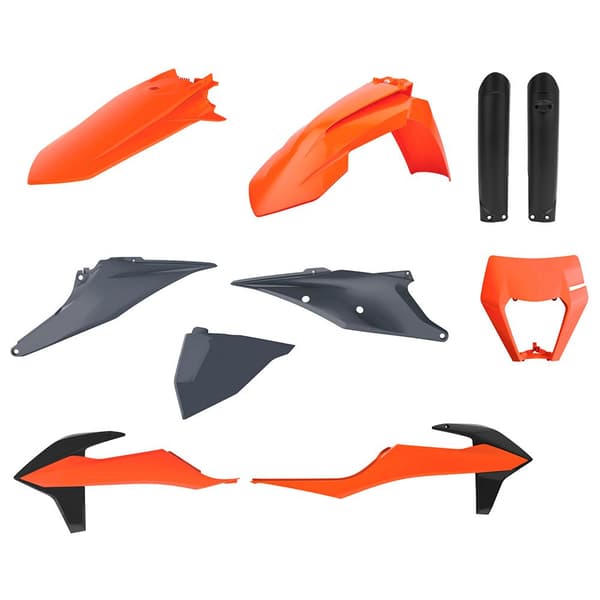Polisport Full Enduro Kit Ktm Exc/exc-f 20 Oranssi,Harmaa