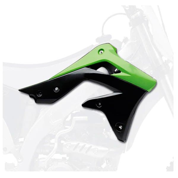 Polisport Jäähdytin Kauhat Kawasaki Kx250f 09-12 Vihreä,Musta