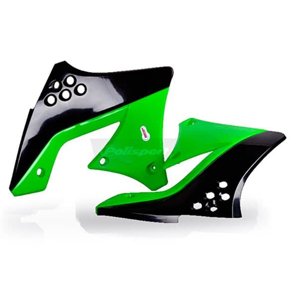 Polisport Jäähdytin Kauhat Kawasaki Kx250f 09-12 Vihreä,Musta